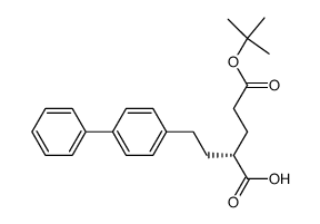 (R)-2-(2-Biphenyl-4-yl-ethyl)-pentanedioic acid 5-tert-butyl ester Structure