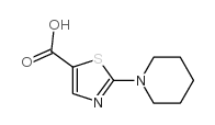 2-哌啶-1,3-噻唑-5-羧酸结构式