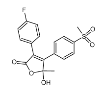 3-(4-Fluorophenyl)-5-hydroxy-5-methyl-4-(4-(methylsulfonyl)phenyl)-2-(5H)-furanone Structure