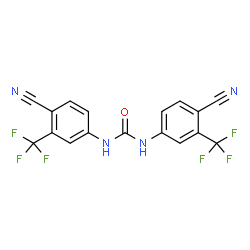1,3-Bis[4-cyano-3-(trifluoromethyl)phenyl]urea structure