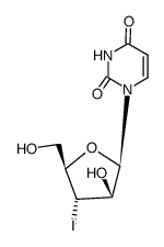 1-(3'-iodo-3'-deoxyarabinofuranosyl)uracil Structure
