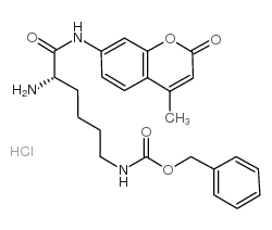 Nepsilon-ZL-赖氨酸7-氨基-4-甲基香豆素盐酸盐结构式