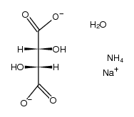 sodium ammonium (+)-tartrate tetrahydrate Structure