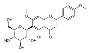4'-O-methylapigenin 6-C-β-D-glucopyranoside Structure