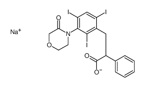 sodium,2-phenyl-3-[2,4,6-triiodo-3-(3-oxomorpholin-4-yl)phenyl]propanoate Structure