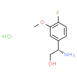 (S)-2-氨基-2-(4-氟-3-甲氧基苯基)乙醇盐酸盐结构式