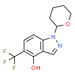 1-(四氢-2H-吡喃-2-基)-5-(三氟甲基)-1H-吲唑-4-醇结构式