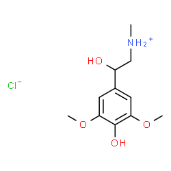 4-hydroxy-3,5-dimethoxy-alpha-[(methylamino)methyl]benzyl alcohol hydrochloride Structure