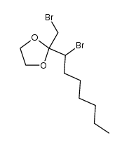 2-(1-bromo-heptyl)-2-bromomethyl-[1,3]dioxolane结构式