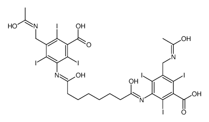 3-(acetamidomethyl)-5-[[8-[3-(acetamidomethyl)-5-carboxy-2,4,6-triiodoanilino]-8-oxooctanoyl]amino]-2,4,6-triiodobenzoic acid Structure