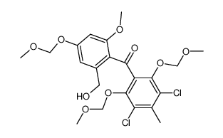 2-[2,6-bis(methoxymethoxy)-3,5-dichloro-4-methylbenzoyl]-3-methoxy-5-(methoxymethoxy)benzyl alcohol Structure