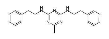 6-methyl-N,N'-diphenethyl-[1,3,5]triazine-2,4-diamine结构式