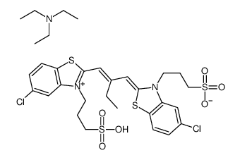 3,3'-disulfopropy1-5,5'-dichloro-9-ethylthiacarbocyanine triethylammonium salt Structure