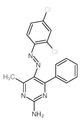 2-Pyrimidinamine,5-[2-(2,4-dichlorophenyl)diazenyl]-4-methyl-6-phenyl- structure