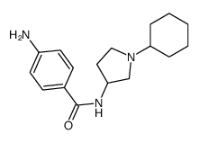 4-amino-N-(1-cyclohexylpyrrolidin-3-yl)benzamide结构式