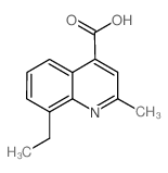 8-乙基-2-甲基-4-喹啉羧酸结构式