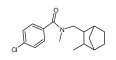 p-Chloro-N-methyl-N-[(3-methyl-2-norbornyl)methyl]benzamide结构式