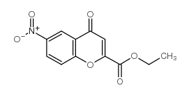 4H-1-BENZOPYRAN-2-CARBOXYLIC ACID, 6-NITRO-4-OXO-, ETHYL ESTER Structure