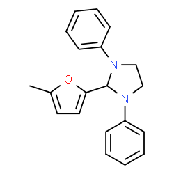 2-(5-methylfuran-2-yl)-1,3-diphenylimidazolidine结构式
