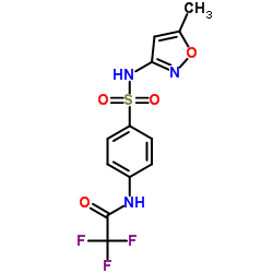 2,2,2-Trifluoro-N-{4-[(5-methyl-1,2-oxazol-3-yl)sulfamoyl]phenyl}acetamide结构式
