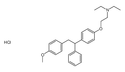 N,N-diethyl-2-[4-[2-(4-methoxyphenyl)-1-phenylethyl]phenoxy]ethanamine,hydrochloride Structure