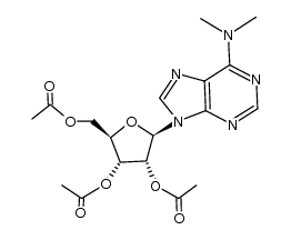N6,N6-Dimethyl-2',3',5'-tri-O-acetyladenosine结构式