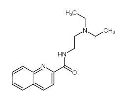 N-(2-二乙基氨基乙基 )喹啉-2-羧酰胺结构式