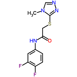 N-(3,4-Difluorophenyl)-2-[(4-methyl-4H-1,2,4-triazol-3-yl)sulfanyl]acetamide Structure