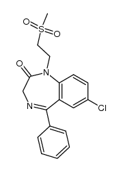 7-chloro-1-(2-methanesulfonyl-ethyl)-5-phenyl-1,3-dihydro-benzo[e][1,4]diazepin-2-one Structure