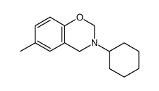 3,4-dihydro-6-methyl-3-cyclohexyl-2H-1,3-benzoxazine Structure