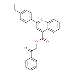 2-oxo-2-phenylethyl 2-(4-ethylphenyl)-4-quinolinecarboxylate structure