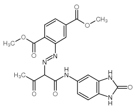 dimethyl 2-[[1-[[(2,3-dihydro-2-oxo-1H-benzimidazol-5-yl)amino]carbonyl]-2-oxopropyl]azo]terephthalate Structure