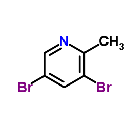 2-甲基-3,5-二溴吡啶结构式