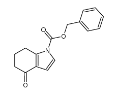 benzyl 4-oxo-4,5,6,7-tetrahydro-1H-indole-1-carboxylate结构式