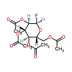 2,3,4,6-四-O-乙酰-α-D-氟化吡喃葡萄糖结构式