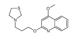 3-[3-(4-methoxyquinolin-2-yl)oxypropyl]-1,3-thiazolidine Structure