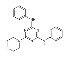 2,4-双(苯胺基)-6-吗啉-1,3,5-三嗪结构式