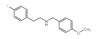[2-(4-氟苯基)乙基]-(4-甲氧基苄基)胺结构式