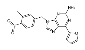 7-(furan-2-yl)-3-(3-methyl-4-nitrobenzyl)-3H-[1,2,3]triazolo[4,5-d]pyrimidin-5-amine结构式
