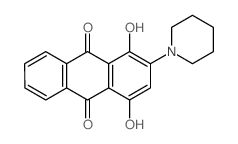 1,4-dihydroxy-2-(1-piperidyl)anthracene-9,10-dione结构式