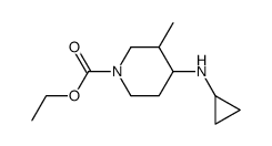 1-carbethoxy-4-cyclopropylamino-3-methylpiperidine Structure