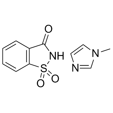Saccharin 1-methylimidazole structure