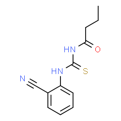 N-{[(2-cyanophenyl)amino]carbonothioyl}butanamide Structure