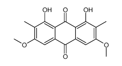 1,8-dihydroxy-3,6-dimethoxy-2,7-dimethylanthracene-9,10-dione结构式