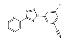 3-氟-5-[5-(吡啶-2-基)-2H-四唑-2-基]苯甲腈结构式