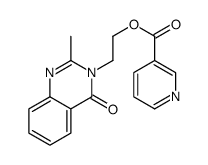 2-(2-methyl-4-oxoquinazolin-3-yl)ethyl pyridine-3-carboxylate结构式