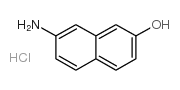 7-氨基萘-2-醇盐酸盐结构式