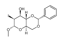 (2R,4aR,6S,7S,8S,8aS)-7-iodo-6-methoxy-2-phenylhexahydropyrano[3,2-d][1,3]dioxin-8-ol结构式