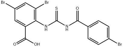 3,5-dibromo-2-[[[(4-bromobenzoyl)amino]thioxomethyl]amino]-benzoic acid picture