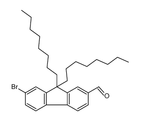 7-bromo-9,9-dioctylfluorene-2-carbaldehyde Structure